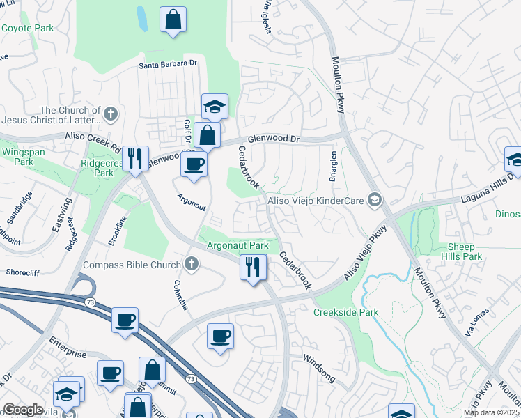 map of restaurants, bars, coffee shops, grocery stores, and more near in Laguna Beach