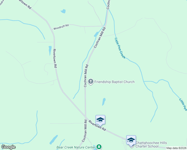 map of restaurants, bars, coffee shops, grocery stores, and more near 6020 Cochran Mill Road in Palmetto