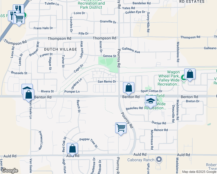 map of restaurants, bars, coffee shops, grocery stores, and more near 36362 Arcs Street in Winchester