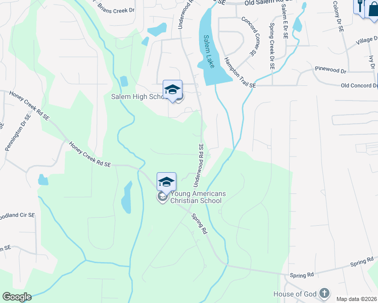 map of restaurants, bars, coffee shops, grocery stores, and more near 1405 Pickett's Court in Conyers