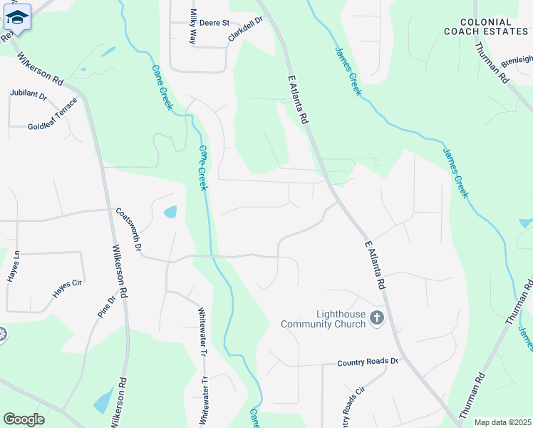 map of restaurants, bars, coffee shops, grocery stores, and more near 335 Edna Drive in Stockbridge