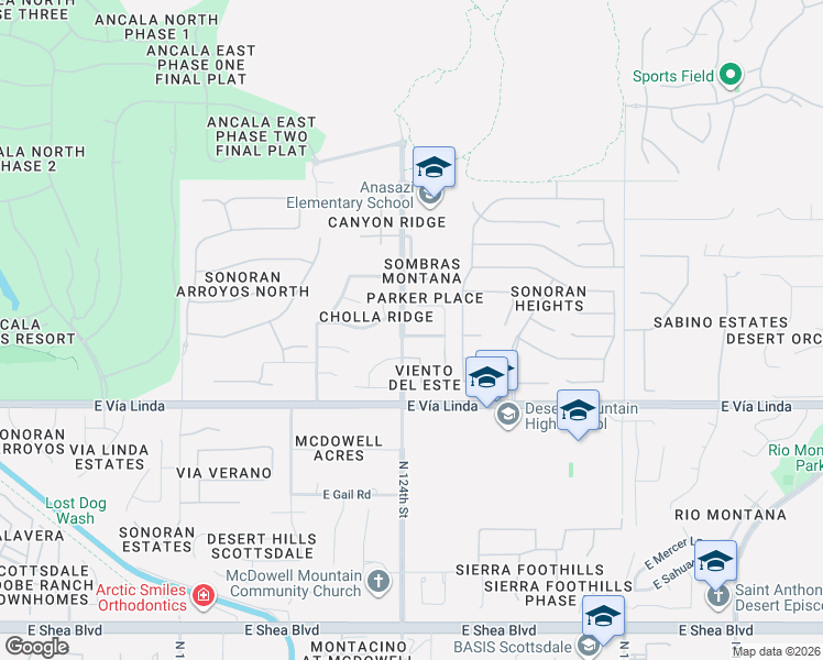 map of restaurants, bars, coffee shops, grocery stores, and more near 12407 E Altadena Ave in Scottsdale