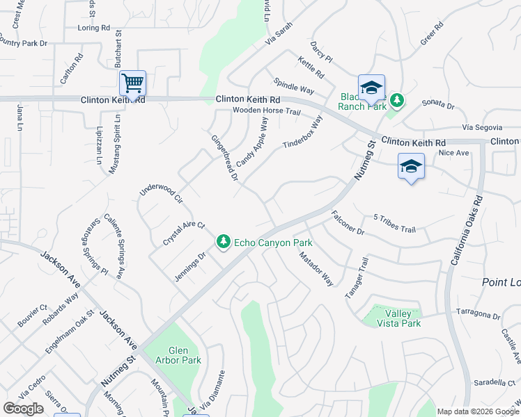 map of restaurants, bars, coffee shops, grocery stores, and more near 23751 Gingerbread Drive in Murrieta