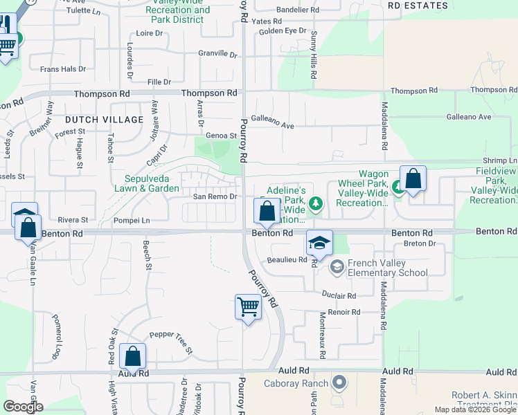 map of restaurants, bars, coffee shops, grocery stores, and more near 32130 Spun Cotton Drive Road in Winchester