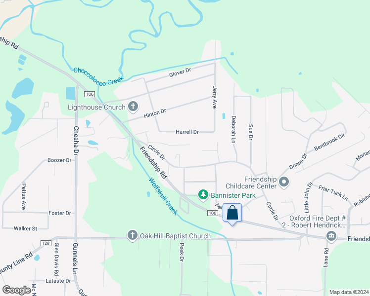 map of restaurants, bars, coffee shops, grocery stores, and more near 186 Ashmaline Lane in Oxford