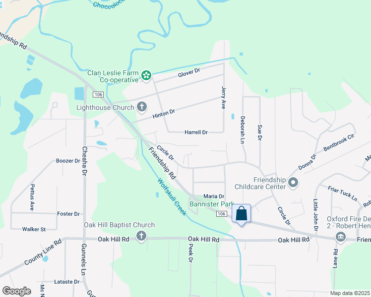 map of restaurants, bars, coffee shops, grocery stores, and more near 146 Ashmaline Lane in Oxford