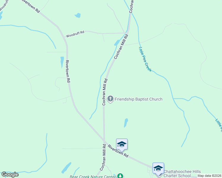 map of restaurants, bars, coffee shops, grocery stores, and more near 6020 Cochran Mill Road in Palmetto