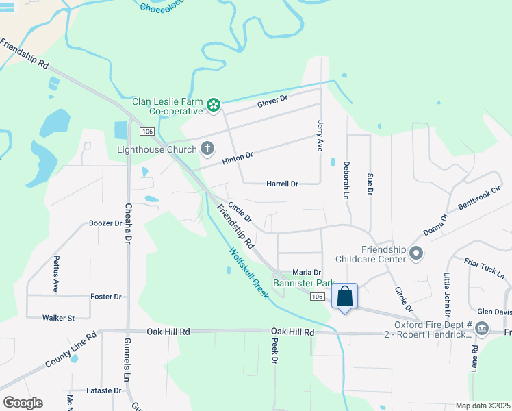 map of restaurants, bars, coffee shops, grocery stores, and more near 106 Ashmaline Lane in Oxford