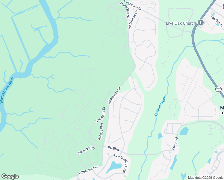 map of restaurants, bars, coffee shops, grocery stores, and more near 517 Daydream Court in Murrells Inlet