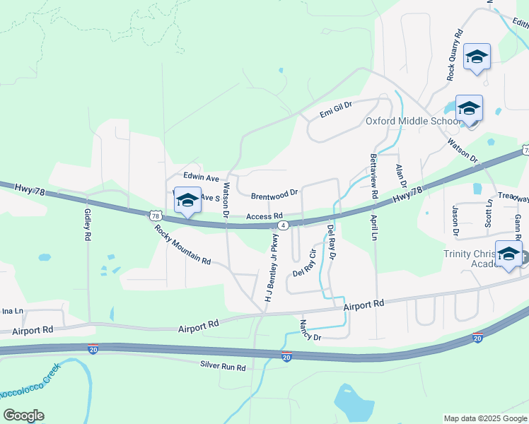 map of restaurants, bars, coffee shops, grocery stores, and more near 133 Access Road in Oxford