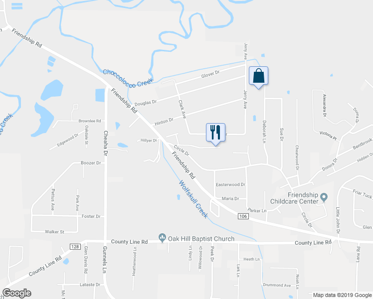 map of restaurants, bars, coffee shops, grocery stores, and more near 44 Ashmaline Lane in Oxford