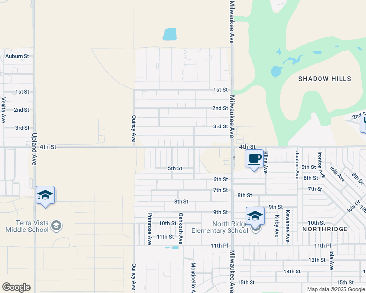 map of restaurants, bars, coffee shops, grocery stores, and more near 308 Oakridge Avenue in Lubbock