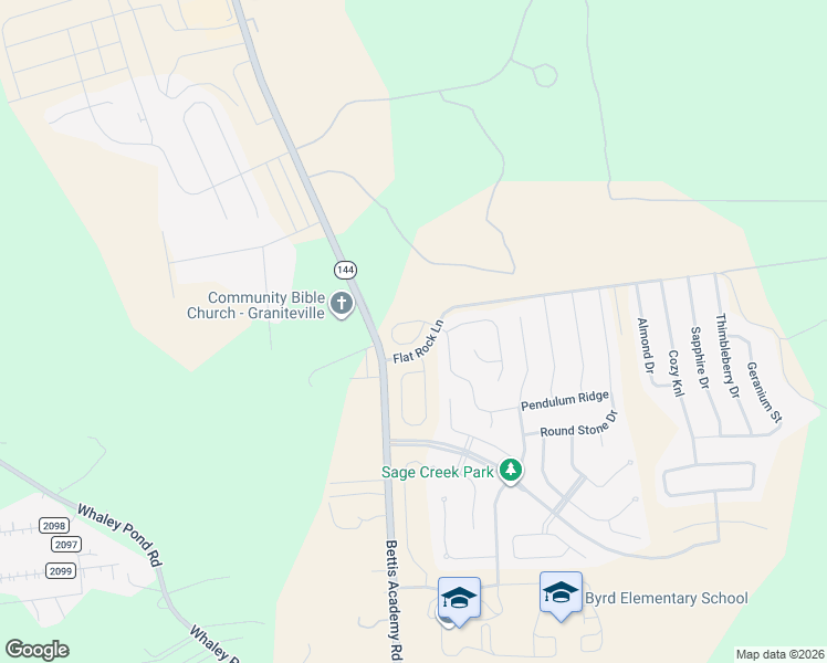 map of restaurants, bars, coffee shops, grocery stores, and more near 348 Bettis Academy Road in Graniteville