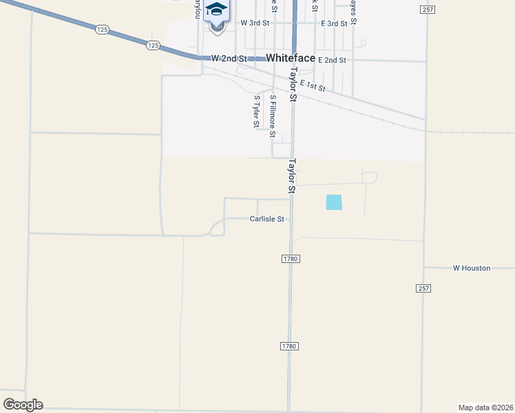 map of restaurants, bars, coffee shops, grocery stores, and more near Overton Street in Whiteface