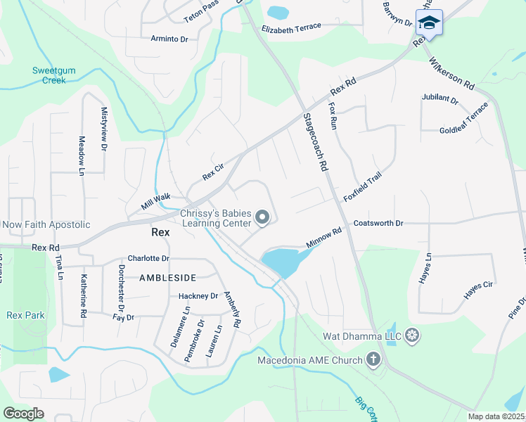 map of restaurants, bars, coffee shops, grocery stores, and more near 5938 Country Court in Rex