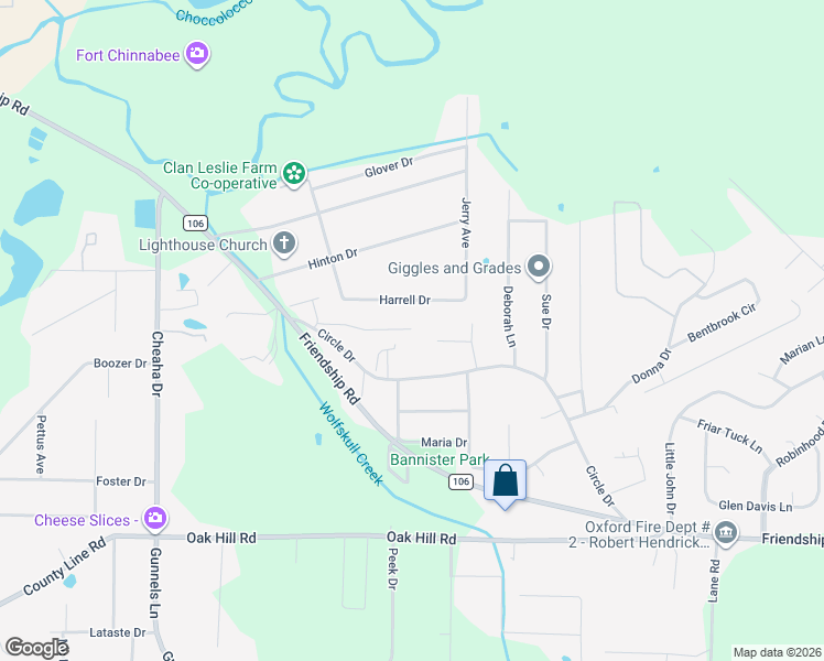 map of restaurants, bars, coffee shops, grocery stores, and more near 214 Ashmaline Lane in Oxford