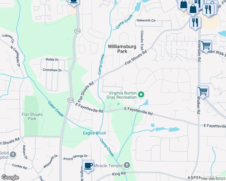 map of restaurants, bars, coffee shops, grocery stores, and more near 6022 Yellowood Court in Atlanta