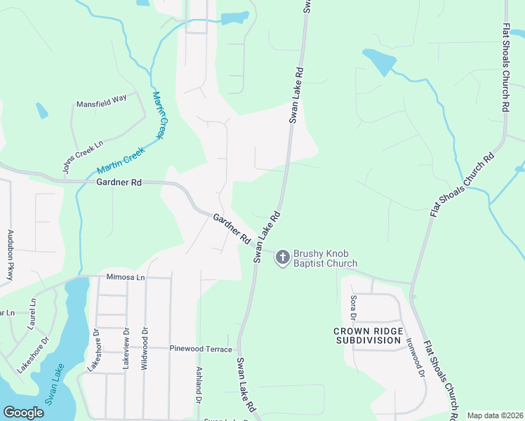 map of restaurants, bars, coffee shops, grocery stores, and more near 587 Swan Lake Road in Stockbridge