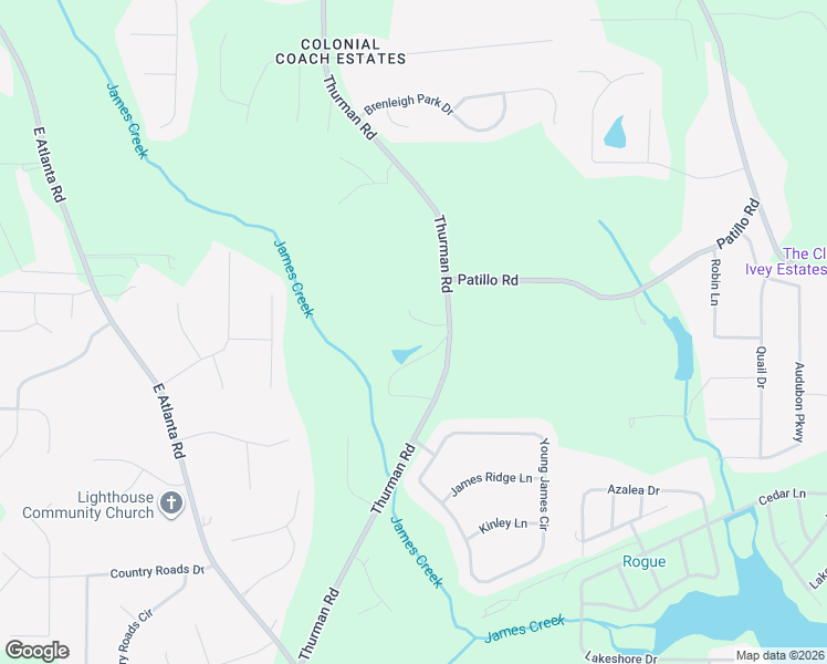 map of restaurants, bars, coffee shops, grocery stores, and more near 467 Thurman Road in Stockbridge