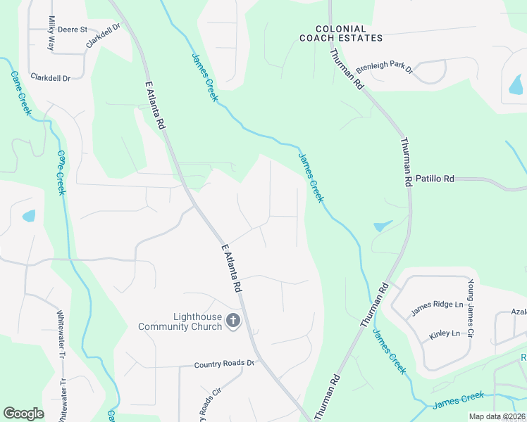 map of restaurants, bars, coffee shops, grocery stores, and more near 145 Glenloch Parkway in Stockbridge