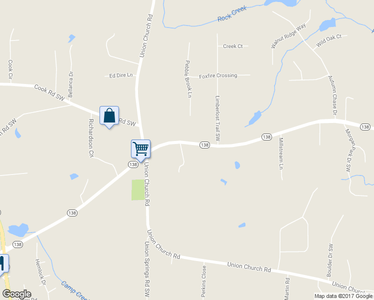 map of restaurants, bars, coffee shops, grocery stores, and more near 4490 Georgia 138 in Stockbridge