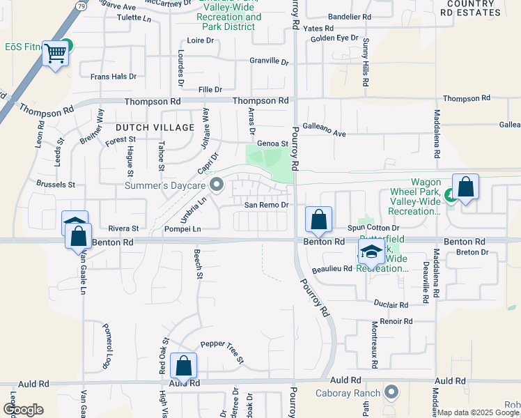 map of restaurants, bars, coffee shops, grocery stores, and more near 31832 Gimbal Way in Winchester