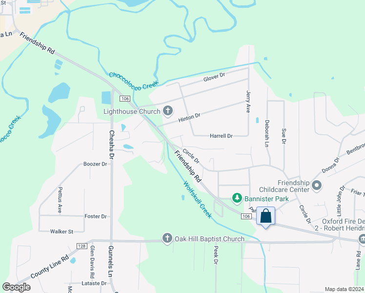 map of restaurants, bars, coffee shops, grocery stores, and more near 185 Ashmaline Lane in Oxford