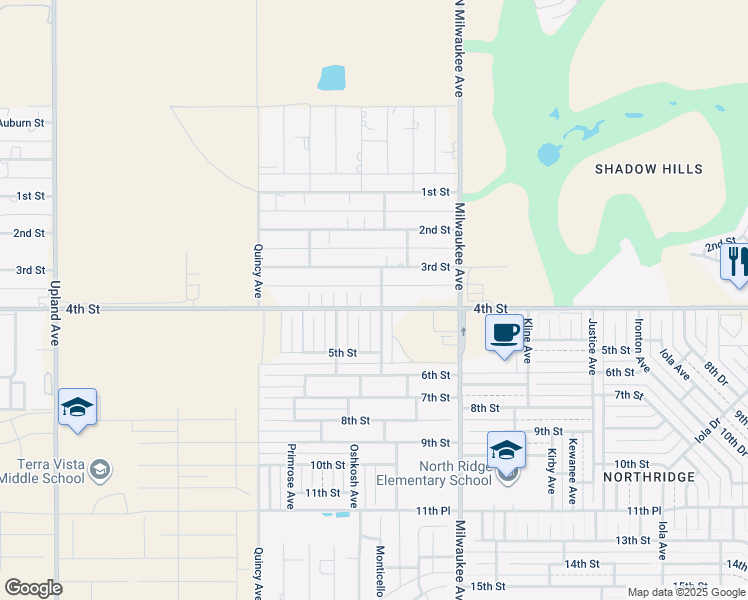 map of restaurants, bars, coffee shops, grocery stores, and more near 308 Oakridge Avenue in Lubbock