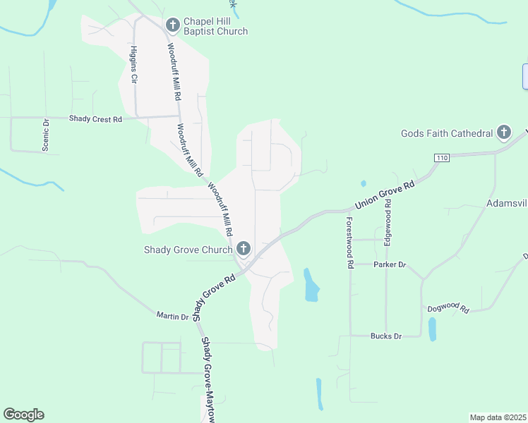 map of restaurants, bars, coffee shops, grocery stores, and more near 2877 Valley View Circle in Adamsville