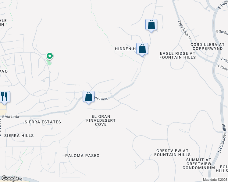map of restaurants, bars, coffee shops, grocery stores, and more near 14341 East Geronimo Road in Scottsdale
