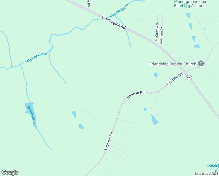 map of restaurants, bars, coffee shops, grocery stores, and more near 5479 Tubman Road in Appling