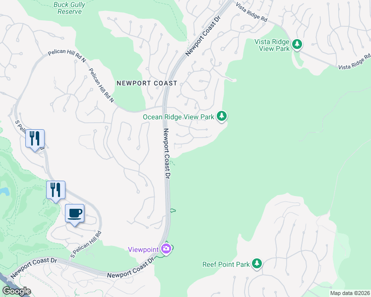 map of restaurants, bars, coffee shops, grocery stores, and more near 36 Tidal Surf in Newport Beach
