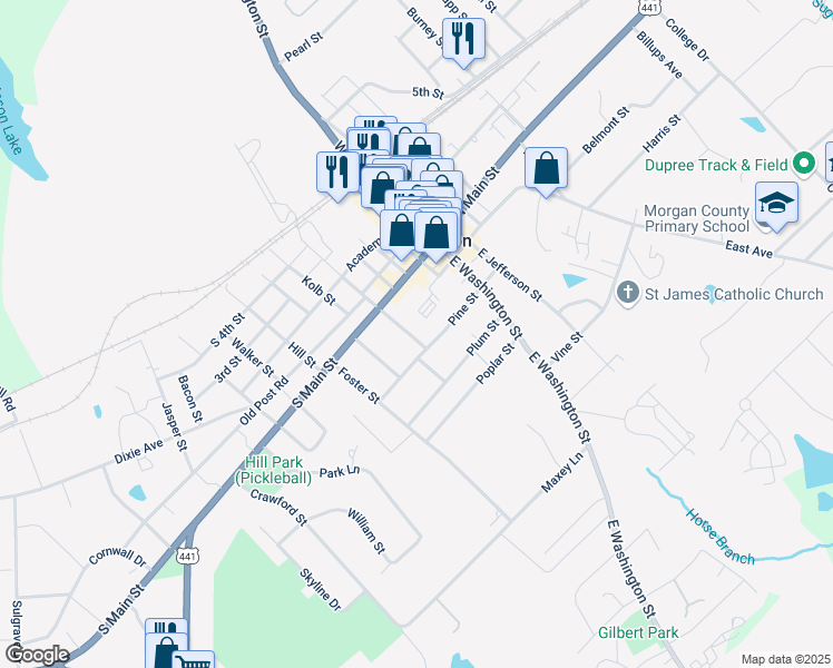 map of restaurants, bars, coffee shops, grocery stores, and more near 393 Central Avenue in Madison