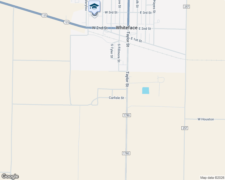 map of restaurants, bars, coffee shops, grocery stores, and more near Overton Street in Cochran County