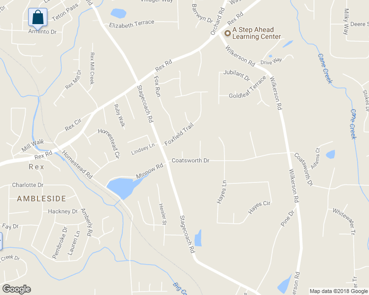 map of restaurants, bars, coffee shops, grocery stores, and more near 5928 Coatsworth Court in Rex