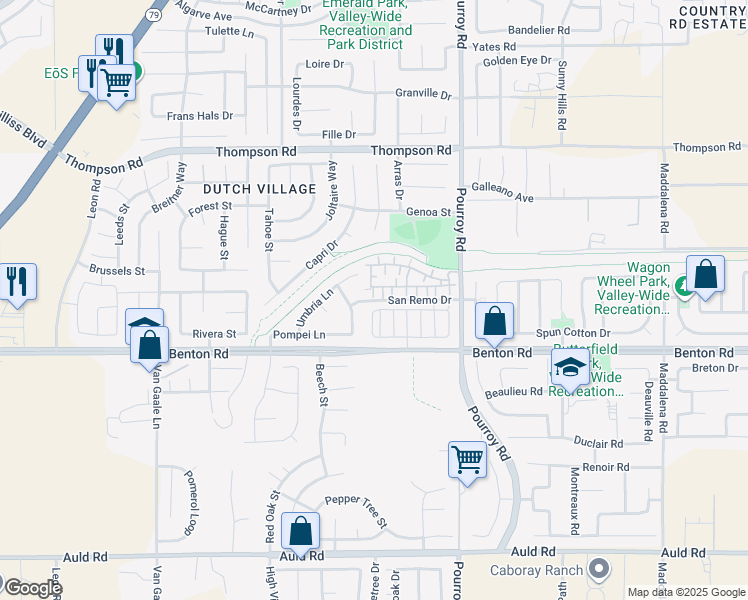 map of restaurants, bars, coffee shops, grocery stores, and more near 6 San Remo in Winchester