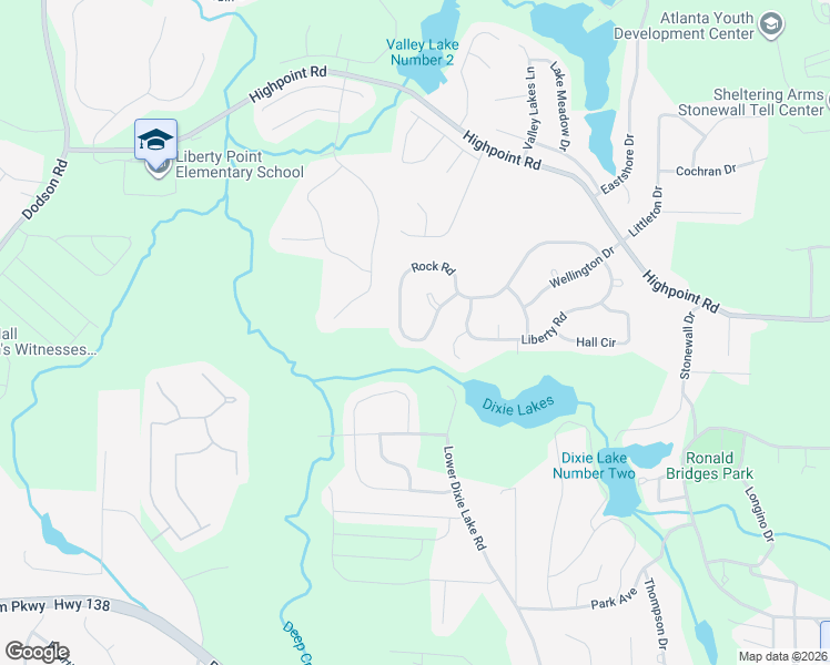 map of restaurants, bars, coffee shops, grocery stores, and more near 5898 Rock Road in Union City