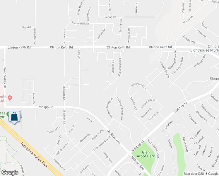 map of restaurants, bars, coffee shops, grocery stores, and more near 36338 Mustang Spirit Lane in Wildomar