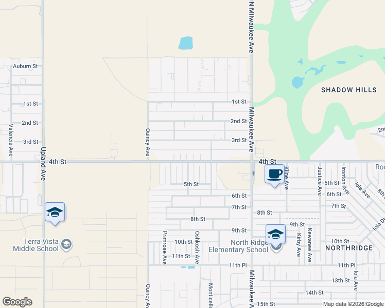 map of restaurants, bars, coffee shops, grocery stores, and more near 6712 4th Street in Lubbock