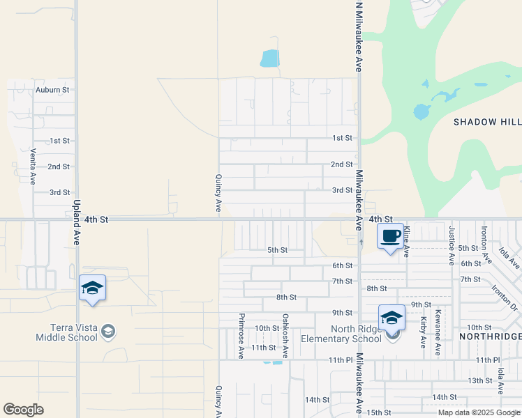 map of restaurants, bars, coffee shops, grocery stores, and more near 6712 4th Street in Lubbock