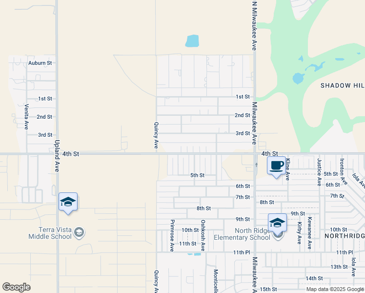 map of restaurants, bars, coffee shops, grocery stores, and more near 6804 4th Street in Lubbock
