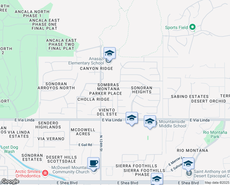 map of restaurants, bars, coffee shops, grocery stores, and more near 11709 North 124th Way in Scottsdale