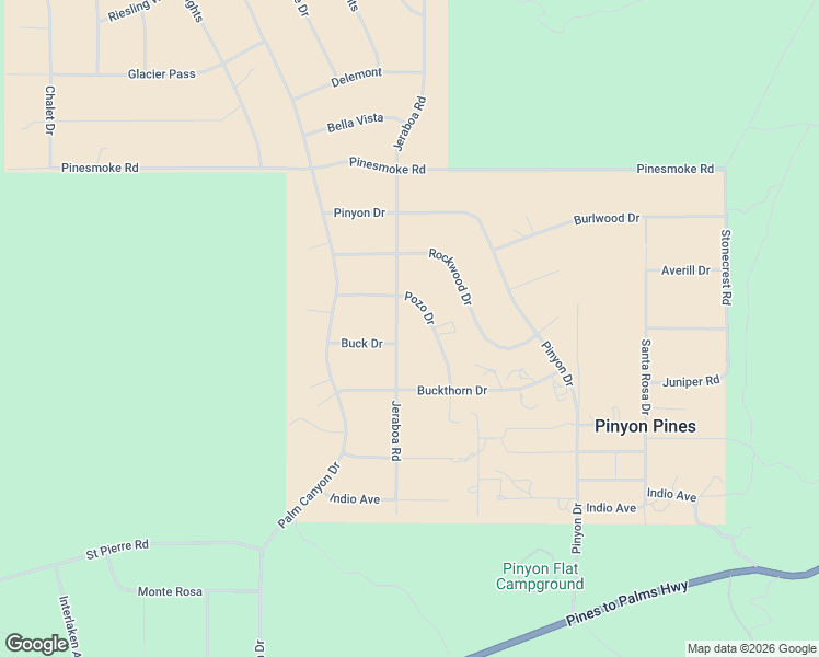 map of restaurants, bars, coffee shops, grocery stores, and more near 63310 Jeraboa Road in Mountain Center