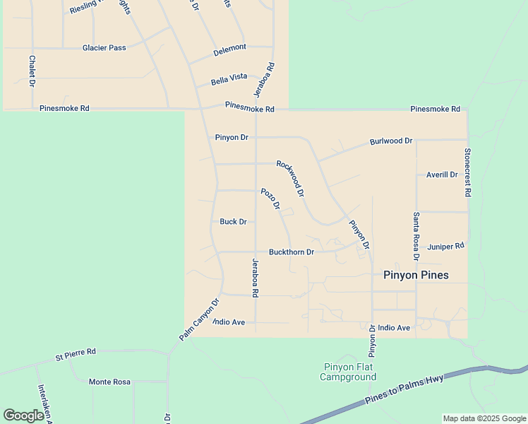 map of restaurants, bars, coffee shops, grocery stores, and more near 63330 Jeraboa Road in Mountain Center