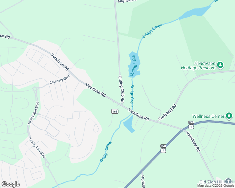 map of restaurants, bars, coffee shops, grocery stores, and more near 121 Outing Club Road in Aiken