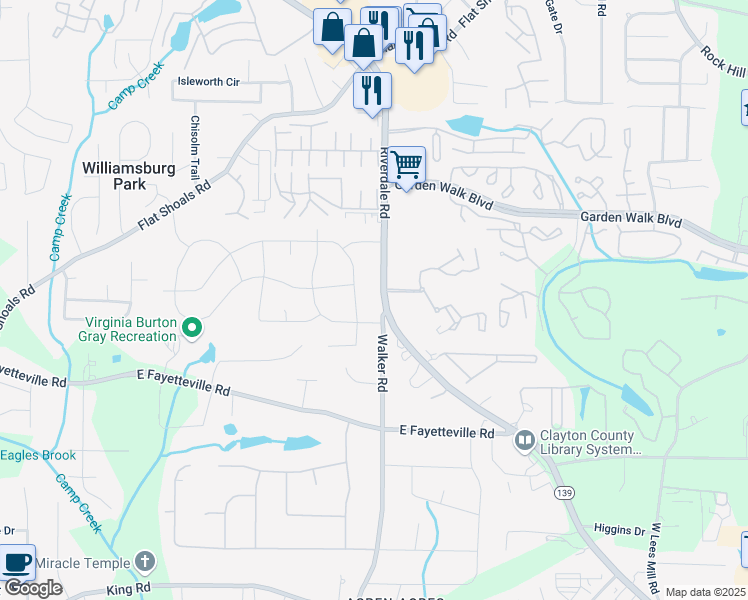 map of restaurants, bars, coffee shops, grocery stores, and more near 5953 Riverdale Road in Riverdale