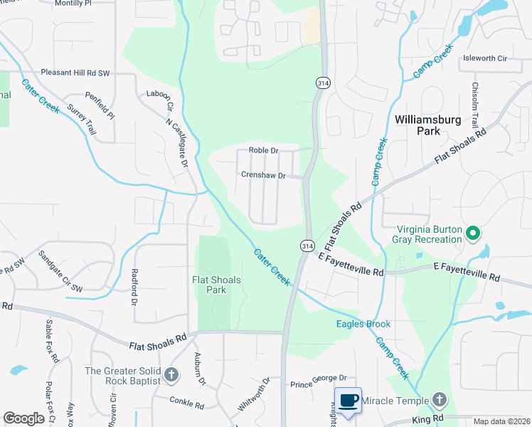map of restaurants, bars, coffee shops, grocery stores, and more near 5921 San Gabriel Lane in Atlanta
