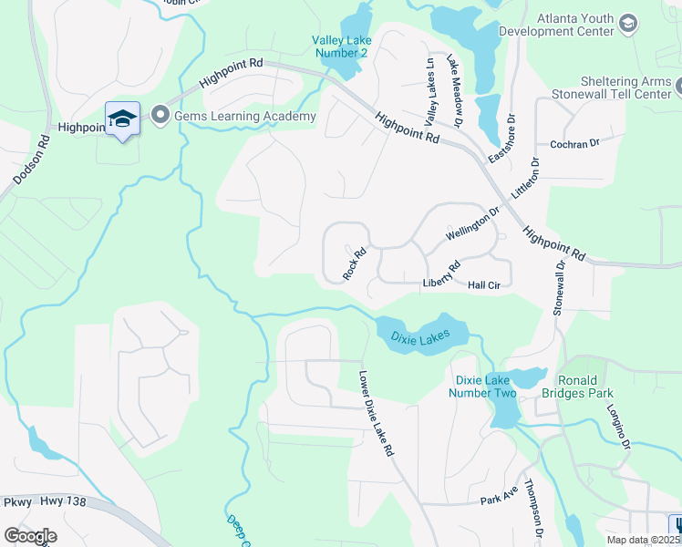 map of restaurants, bars, coffee shops, grocery stores, and more near 5910 Rock Road in Union City