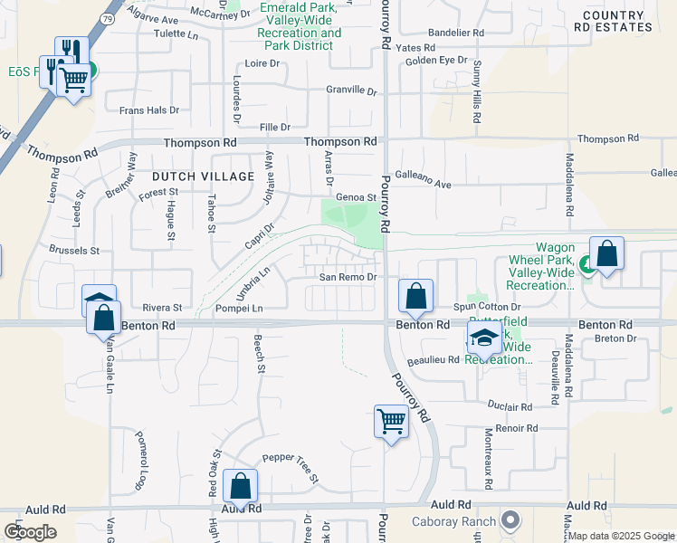 map of restaurants, bars, coffee shops, grocery stores, and more near 6 San Remo in Winchester