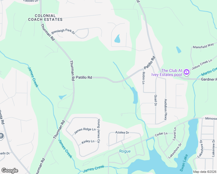 map of restaurants, bars, coffee shops, grocery stores, and more near 565 Patillo Road in Stockbridge